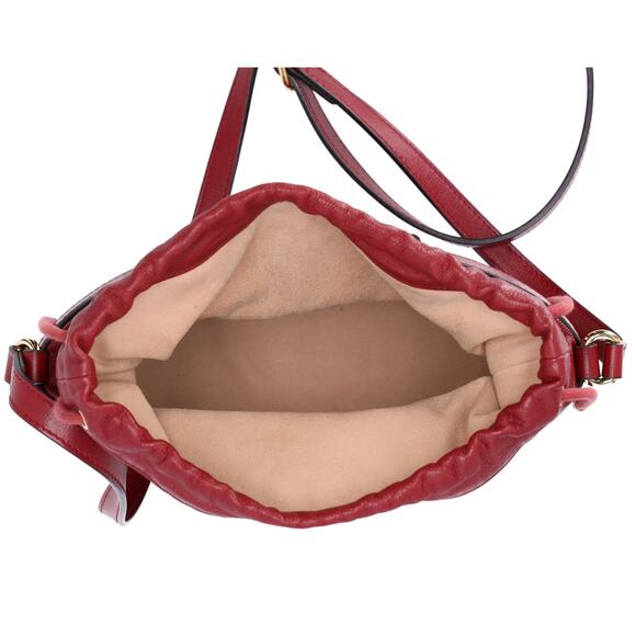 GUCCI Horsebit 1955 Bucket Bag Shoulder Bag 602118 Bordeaux Leather - Picture 6 of 8